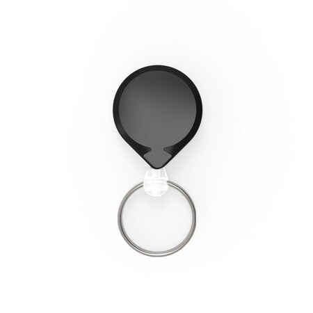Key-Bak KEYBAK Round MINI-BAK Small Retracting Reel - Black, Swivel Clip, Split Ring, Clamshell 0027-005